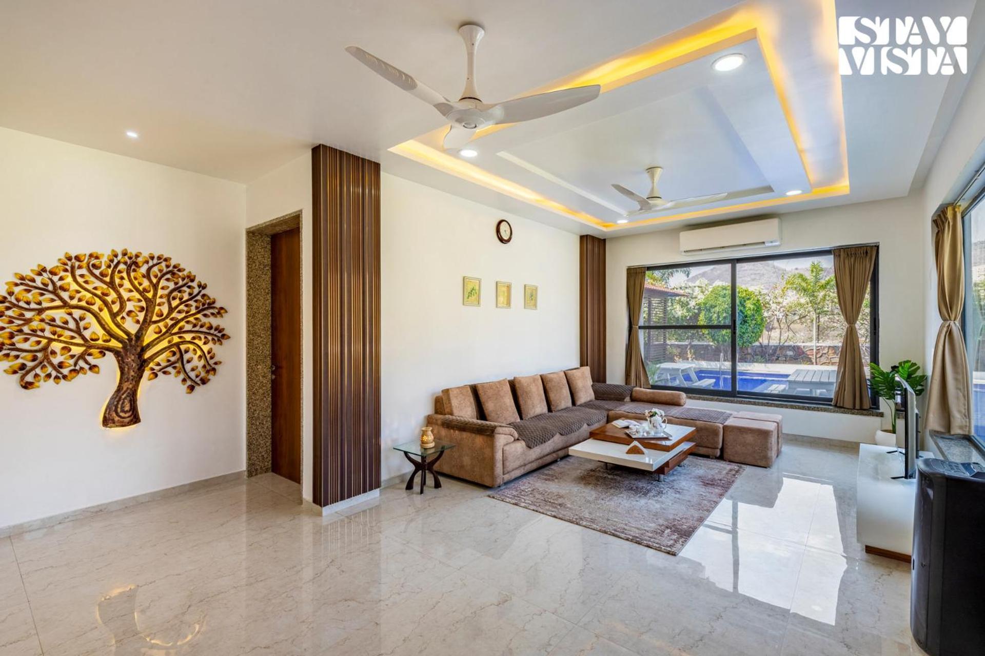 Stayvista'S Bella Dream - Mountain-View With Outdoor Pool, Lawn Featuring A Gazebo & Indoor Games Udaipur Extérieur photo